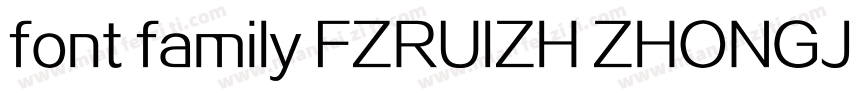 font family FZRUIZH ZHONGJW  GB1 0字体转换